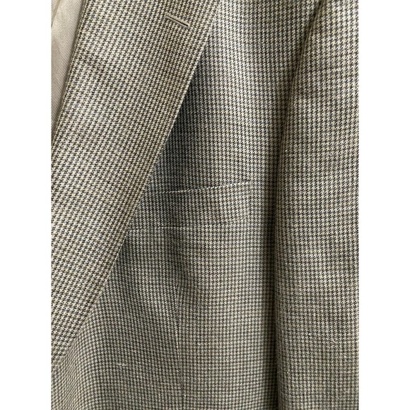 Vintage Alexander Julian Classics Blazer 48R Gray Herringbone Silk Wool Linen - Picture 5 of 16
